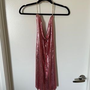 Pink Chain Link Mini Dress